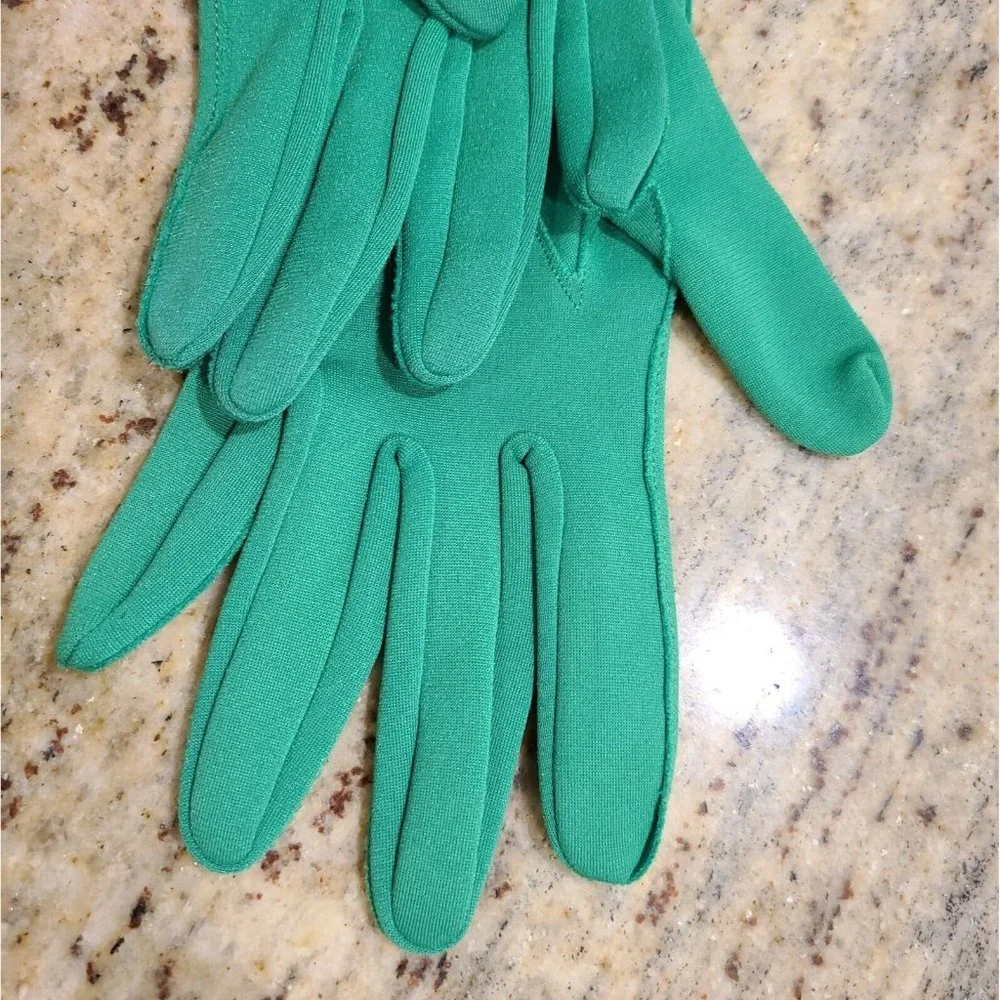 Vintage Size B M/L Green Nylon Stretch Formal 8